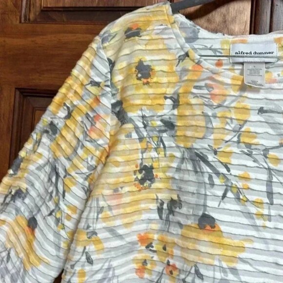 Alfred Dunner Ladies Shirt/Blouse 3/4 Length Sleeves Size L - Picture 3 of 8